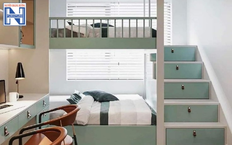 Giá giường tầng gỗ công nghiệp
