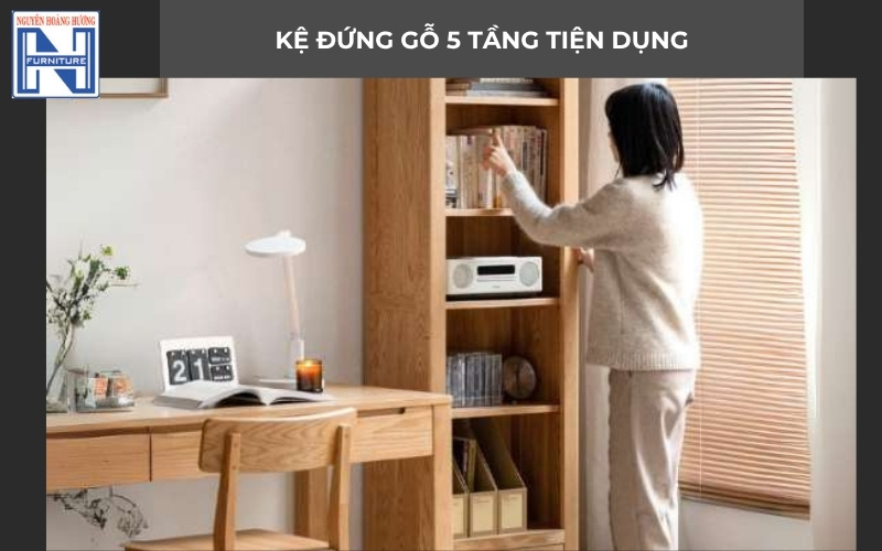 Kệ gỗ 5 tầng 60cm