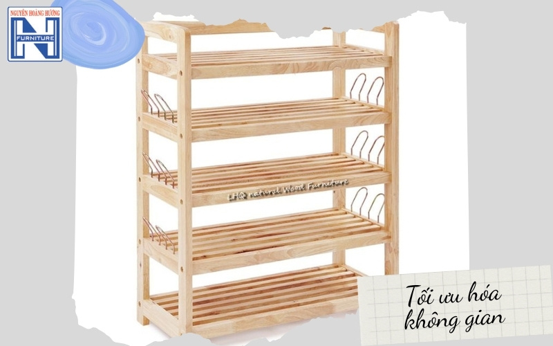 Kệ gỗ 5 tầng 60cm