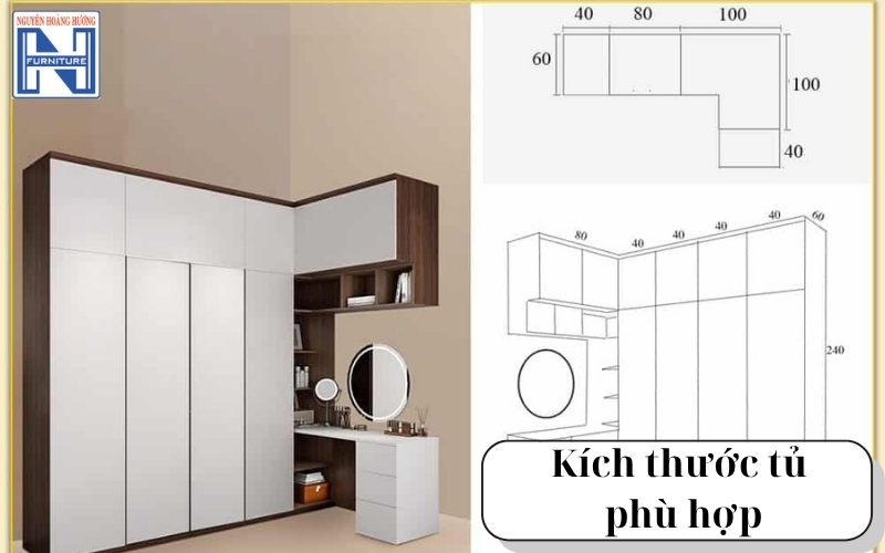 Tủ quần áo chữ L