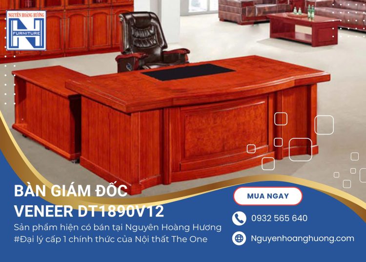 Bàn Giám Đốc Veneer DT1890V12