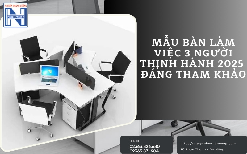 Bàn làm việc 3 người