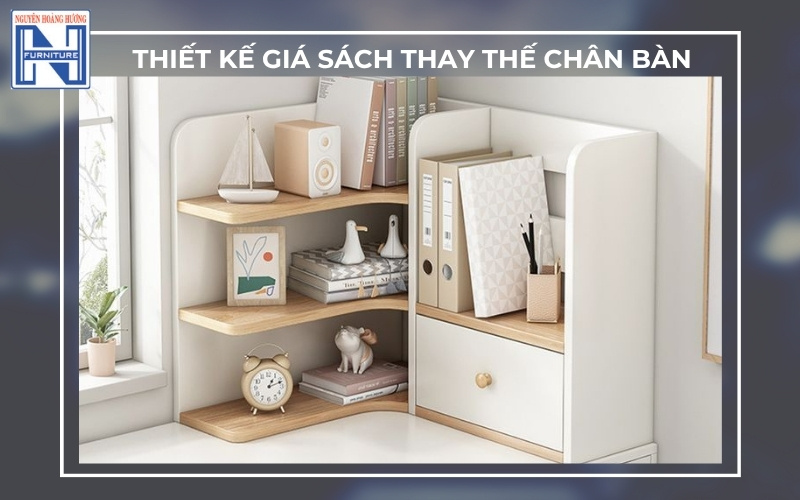 Bàn làm việc có giá sách