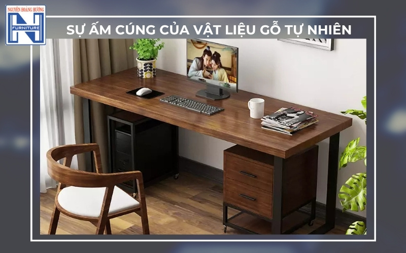 Bàn làm việc có giá sách