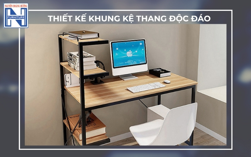 Bàn làm việc có giá sách