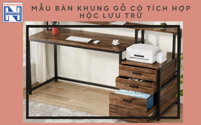 Bàn làm việc có hộc tủ