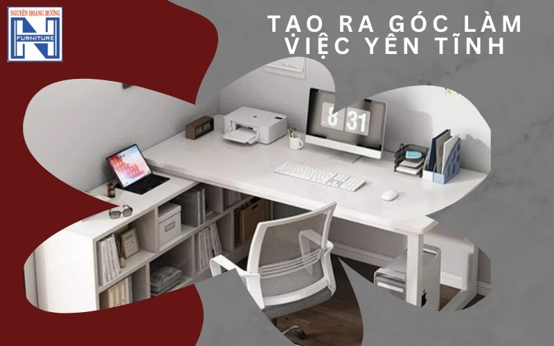 Bàn làm việc góc tường Bàn làm việc góc tường