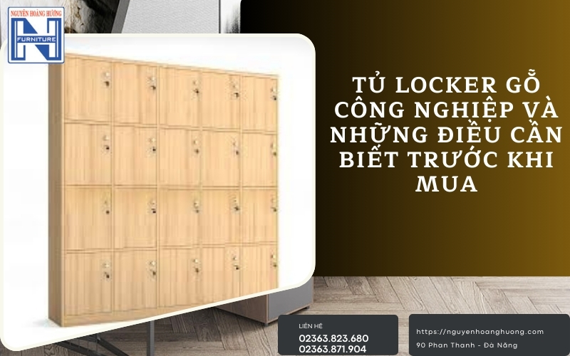 Tủ locker gỗ công nghiệp